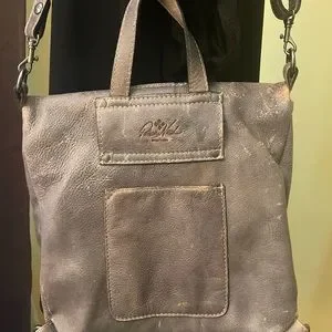 EUC Patricia Nash Luzille Convertible Backpack Gray Distressed Leather Patricia Nash Brown Leather | Mercari main image 3